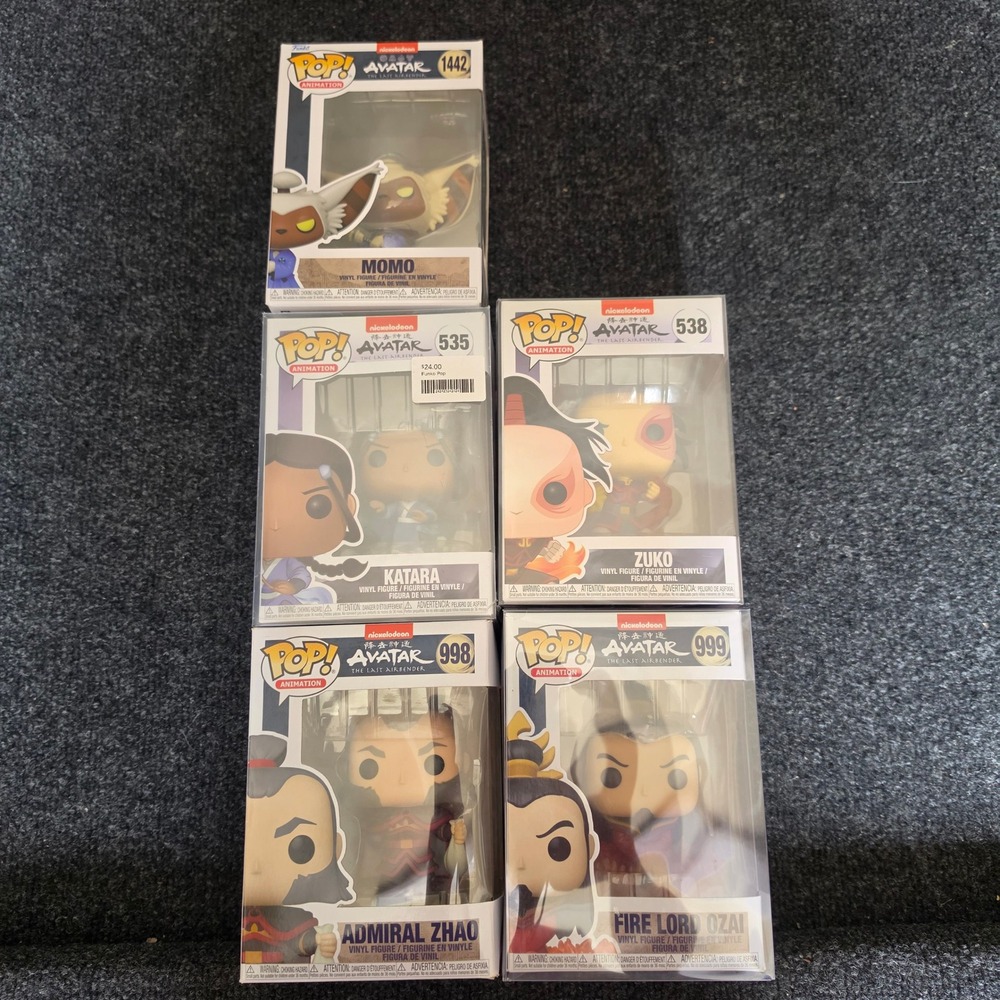 Funko Pop Avatar The Last Airbender Set Momo Zuko Katara Ozai Zhao 5 Pack